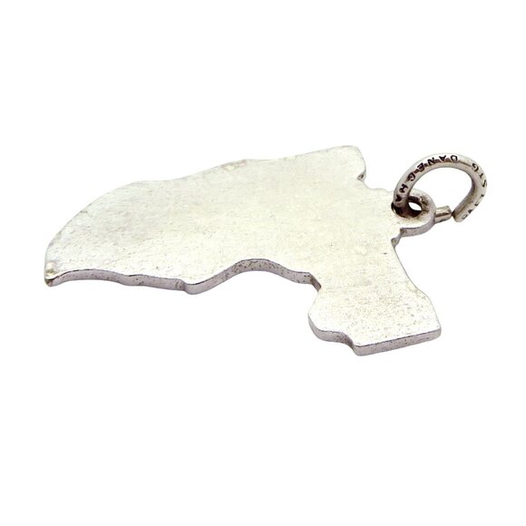 Vintage Danecraft Sterling Silver Enamel Map of Florida Lady Swimmer Charm - Picture 2 of 3